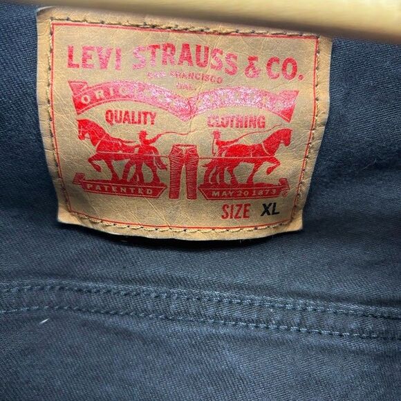 Levi's Men’s Black Denim Jean Trucker Jacket Button Up Size X Large - Picture 4 of 9